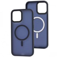 Накладка Matte Color with Magnetic для iPhone 13 Pro Max- темно-синій