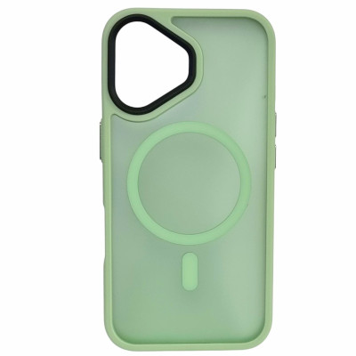 Накладка Matte Color with Magnetic для iPhone 16- зелений Накладка Matte Color with Magnetic для iPhone 16- зелений