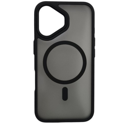 Накладка Matte Color with Magnetic для iPhone 16 Plus- чорний Накладка Matte Color with Magnetic для iPhone 16 Plus- чорний