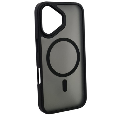 Накладка Matte Color with Magnetic для iPhone 16 Plus- чорний Накладка Matte Color with Magnetic для iPhone 16 Plus- чорний