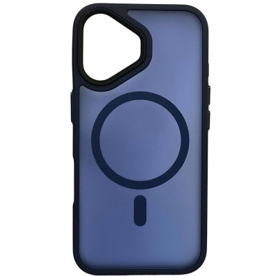 Накладка Matte Color with Magnetic для iPhone 16 Plus- темно-синій Накладка Matte Color with Magnetic для iPhone 16 Plus- темно-синій