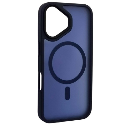 Накладка Matte Color with Magnetic для iPhone 16 Plus- темно-синій Накладка Matte Color with Magnetic для iPhone 16 Plus- темно-синій