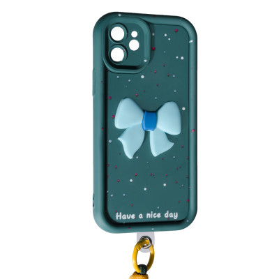 Накладка Lucky Bow Case для iPhone 11- темно-зелений