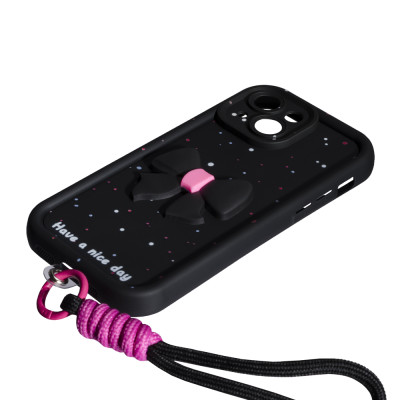 Накладка Lucky Bow Case для iPhone 13- чорний Накладка Lucky Bow Case для iPhone 13- чорний