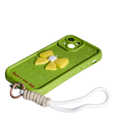 Накладка Lucky Bow Case для iPhone 13- зелений Накладка Lucky Bow Case для iPhone 13- зелений