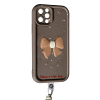 Накладка Lucky Bow Case для iPhone 13 Pro Max- коричневий Накладка Lucky Bow Case для iPhone 13 Pro Max- коричневий