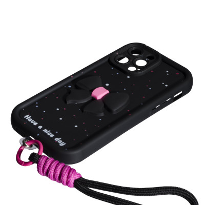 Накладка Lucky Bow Case для iPhone 15 Pro Max- чорний Накладка Lucky Bow Case для iPhone 15 Pro Max- чорний