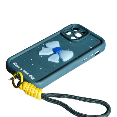 Накладка Lucky Bow Case для iPhone 15 Pro Max- темно-зелений Накладка Lucky Bow Case для iPhone 15 Pro Max- темно-зелений
