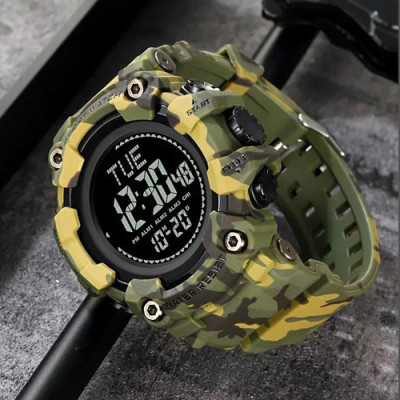 Годинник наручний 2037CMGN SKMEI, Army Green камуфляж, Compass
