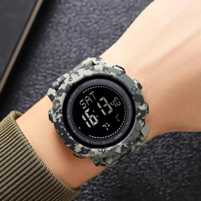 Годинник наручний 2095CMGN SKMEI, Army Green камуфляж, Compass