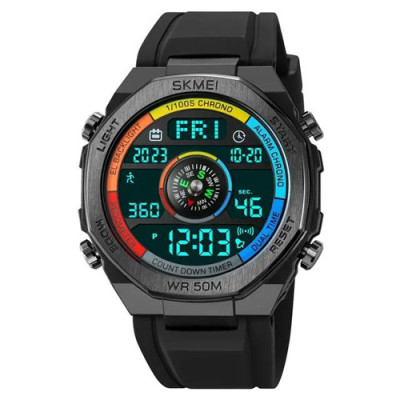 Годинник наручний 2209CKBK SKMEI, Colorful / Black, Compass, Pedometer