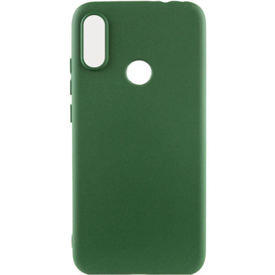 Накладка (з мікрофіброю) Silicone Cover Lakshmi (A) для Huawei P Smart Plus- темно-зелений