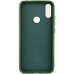 Накладка (з мікрофіброю) Silicone Cover Lakshmi (A) для Huawei P Smart Plus- темно-зелений