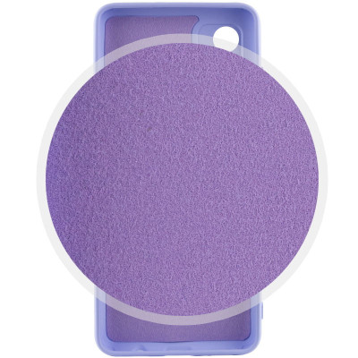 Накладка (з мікрофіброю) Silicone Cover Lakshmi Full Camera (A) для Motorola Moto E40 / Moto E30 / Moto E20- бузковий