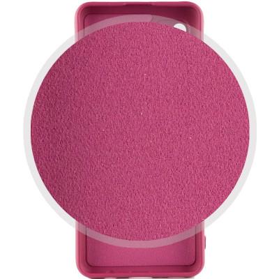 Накладка (з мікрофіброю) Silicone Cover Lakshmi Full Camera (A) для Motorola Moto E40 / Moto E30 / Moto E20- марсала