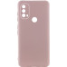 Накладка (з мікрофіброю) Silicone Cover Lakshmi Full Camera (A) для Motorola Moto E40 / Moto E30 / Moto E20- рожевий пісок