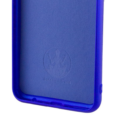 Накладка (з мікрофіброю) Silicone Cover Lakshmi Full Camera (A) для Motorola Moto E40 / Moto E30 / Moto E20- ультра-синій