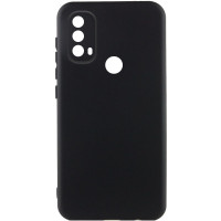 Накладка (з мікрофіброю) Silicone Cover Lakshmi Full Camera (A) для Motorola Moto E40 / Moto E30 / Moto E20- чорний
