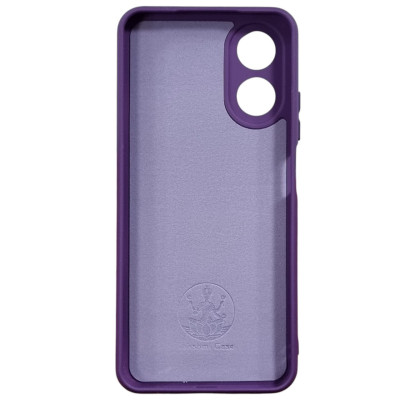 Накладка (з мікрофіброю) Silicone Cover Lakshmi Full Camera (A) для Oppo A17- фіолетовий
