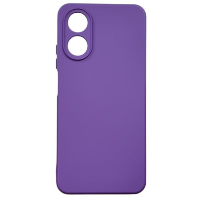Накладка (з мікрофіброю) Silicone Cover Lakshmi Full Camera (A) для Oppo A17- фіолетовий