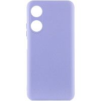 Накладка (з мікрофіброю) Silicone Cover Lakshmi Full Camera (A) для Oppo A38 / A18- бузковий