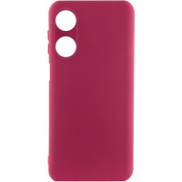 Накладка (з мікрофіброю) Silicone Cover Lakshmi Full Camera (A) для Oppo A38 / A18- марсала