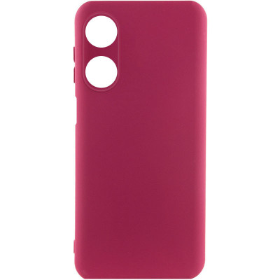Накладка (з мікрофіброю) Silicone Cover Lakshmi Full Camera (A) для Oppo A38 / A18- марсала