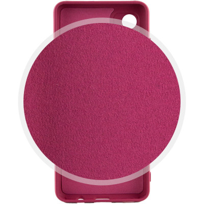 Накладка (з мікрофіброю) Silicone Cover Lakshmi Full Camera (A) для Oppo A38 / A18- марсала