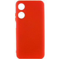 Накладка (з мікрофіброю) Silicone Cover Lakshmi Full Camera (A) для Oppo A38 / A18- червоний