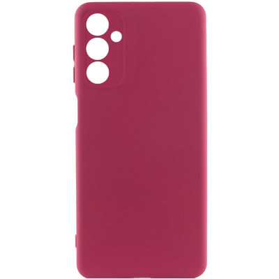 Накладка (з мікрофіброю) Silicone Cover Lakshmi Full Camera (A) для Samsung A35- марсала