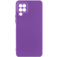 Накладка (з мікрофіброю) Silicone Cover Lakshmi Full Camera (A) для Samsung M33 5G- фіолетовий