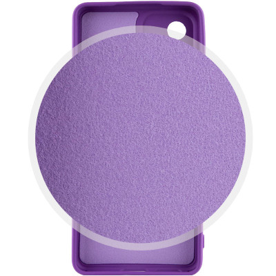 Накладка (з мікрофіброю) Silicone Cover Lakshmi Full Camera (A) для Samsung M33 5G- фіолетовий