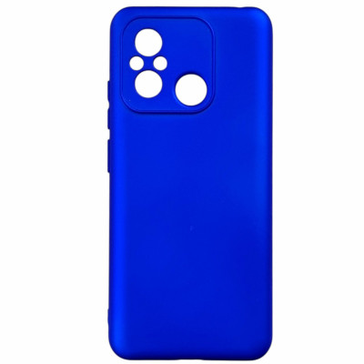 Накладка (з мікрофіброю) Silicone Cover Lakshmi Full Camera (A) для Xiaomi Redmi 12C / Poco C55- ультра-синій