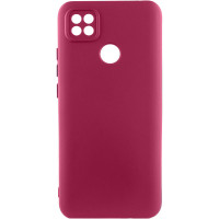 Накладка (з мікрофіброю) Silicone Cover Lakshmi Full Camera (A) для Xiaomi Redmi 9C / 10A- марсала