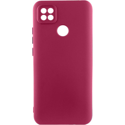 Накладка (з мікрофіброю) Silicone Cover Lakshmi Full Camera (A) для Xiaomi Redmi 9C / 10A- марсала