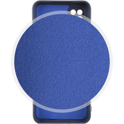 Накладка (з мікрофіброю) Silicone Cover Lakshmi Full Camera (A) для Xiaomi Redmi 9C / 10A- темно-синій