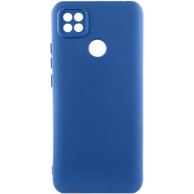 Накладка (з мікрофіброю) Silicone Cover Lakshmi Full Camera (A) для Xiaomi Redmi 9C / 10A- темно-синій