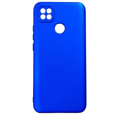 Накладка (з мікрофіброю) Silicone Cover Lakshmi Full Camera (A) для Xiaomi Redmi 9C / 10A- ультра-синій