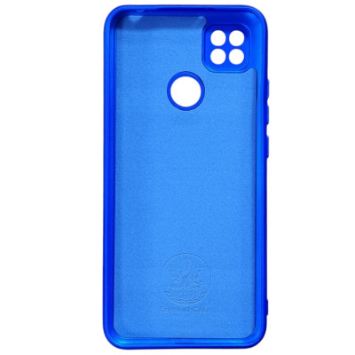 Накладка (з мікрофіброю) Silicone Cover Lakshmi Full Camera (A) для Xiaomi Redmi 9C / 10A- ультра-синій