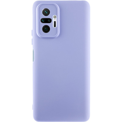 Накладка (з мікрофіброю) Silicone Cover Lakshmi Full Camera (A) для Xiaomi Redmi Note 10 Pro / Note 10 Pro Max- бузковий