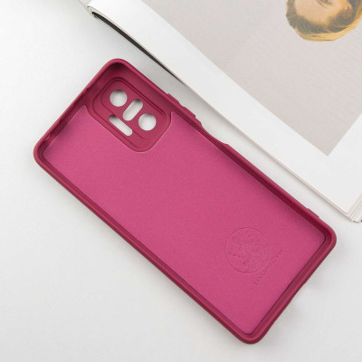 Накладка (з мікрофіброю) Silicone Cover Lakshmi Full Camera (A) для Xiaomi Redmi Note 10 Pro / Note 10 Pro Max- марсала