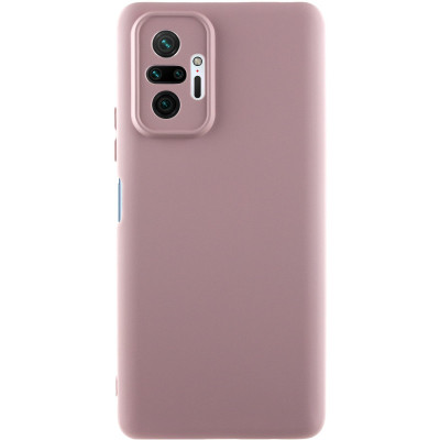 Накладка (з мікрофіброю) Silicone Cover Lakshmi Full Camera (A) для Xiaomi Redmi Note 10 Pro / Note 10 Pro Max- рожевий пісок
