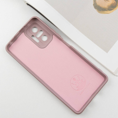 Накладка (з мікрофіброю) Silicone Cover Lakshmi Full Camera (A) для Xiaomi Redmi Note 10 Pro / Note 10 Pro Max- рожевий пісок