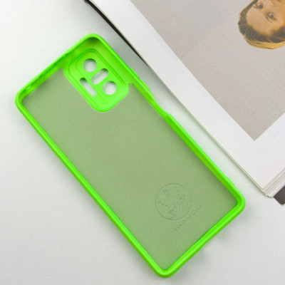 Накладка (з мікрофіброю) Silicone Cover Lakshmi Full Camera (A) для Xiaomi Redmi Note 10 Pro / Note 10 Pro Max- салатовий