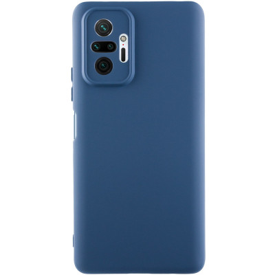 Накладка (з мікрофіброю) Silicone Cover Lakshmi Full Camera (A) для Xiaomi Redmi Note 10 Pro / Note 10 Pro Max- синій