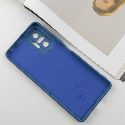 Накладка (з мікрофіброю) Silicone Cover Lakshmi Full Camera (A) для Xiaomi Redmi Note 10 Pro / Note 10 Pro Max- синій