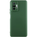 Накладка (з мікрофіброю) Silicone Cover Lakshmi Full Camera (A) для Xiaomi Redmi Note 10 Pro / Note 10 Pro Max- темно-зелений