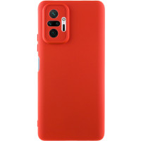 Накладка (з мікрофіброю) Silicone Cover Lakshmi Full Camera (A) для Xiaomi Redmi Note 10 Pro / Note 10 Pro Max- червоний