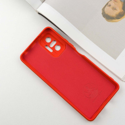 Накладка (з мікрофіброю) Silicone Cover Lakshmi Full Camera (A) для Xiaomi Redmi Note 10 Pro / Note 10 Pro Max- червоний