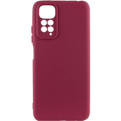 Накладка (з мікрофіброю) Silicone Cover Lakshmi Full Camera (A) для Xiaomi Redmi Note 11 Pro 4G / 5G / Redmi Note 12 Pro 4G / Note 11E Pro- марсала